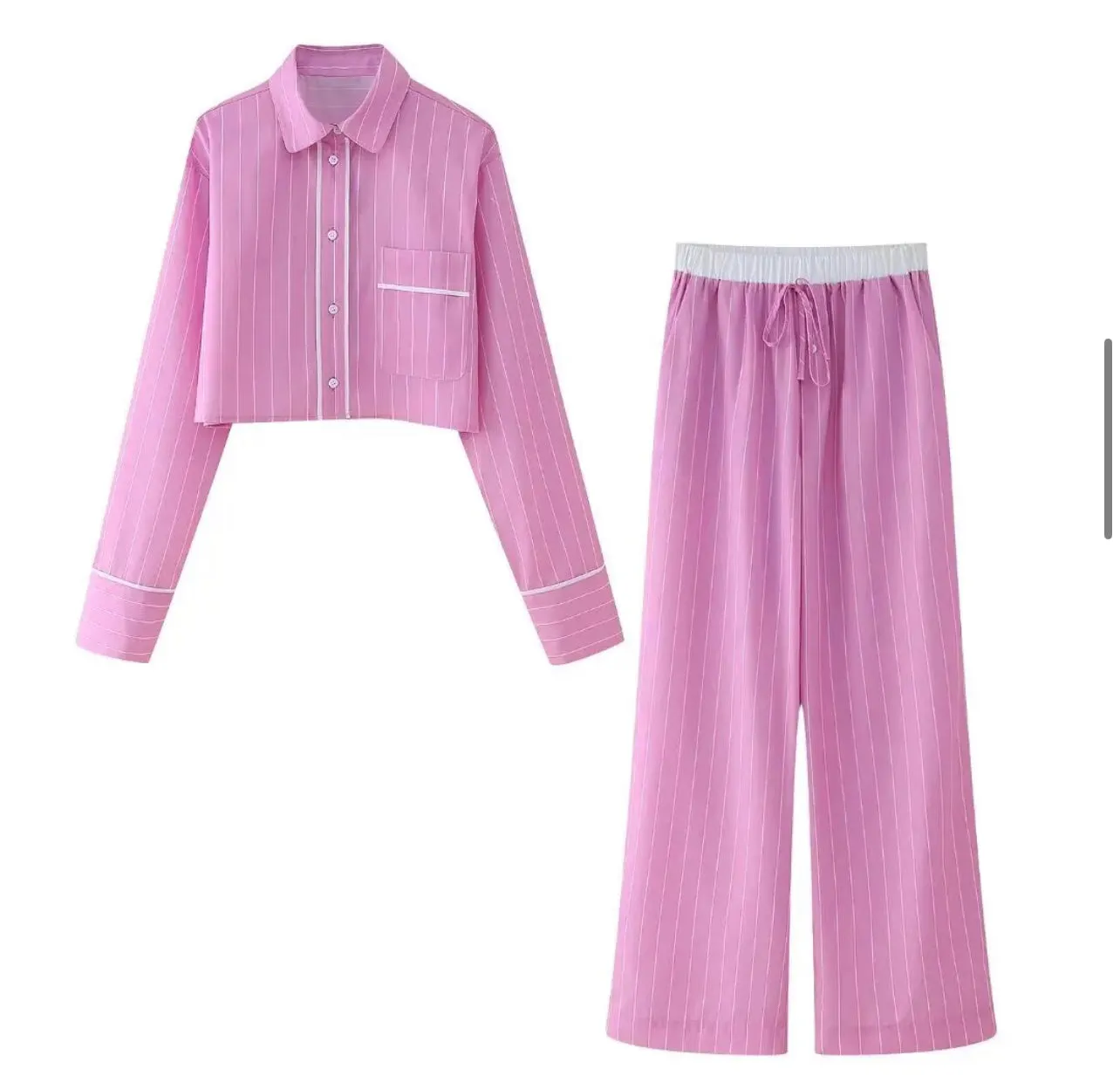 Pink casual relex pants